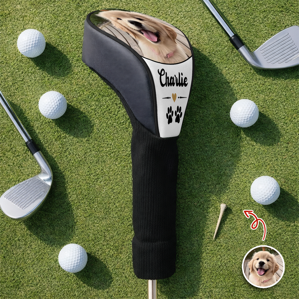Personalized Photo Golf Club Head Cover Custom Gift for Dad