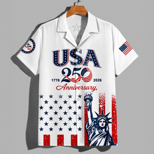 Load image into Gallery viewer, Personalized Hawaiian Shirt USA 250th Anniversary Gift
