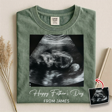 Load image into Gallery viewer, Personalized Ultrasound Photo Comfort Shirt Gift for New Dad
