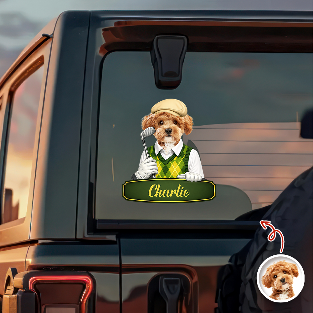 Personalized Dog Cat Photo Car Window Decal Sticker Gift for Dad