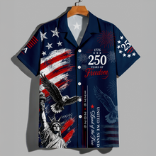 Load image into Gallery viewer, Personalized 4th of July Hawaiian Shirt Custom Name USA Flag Gift
