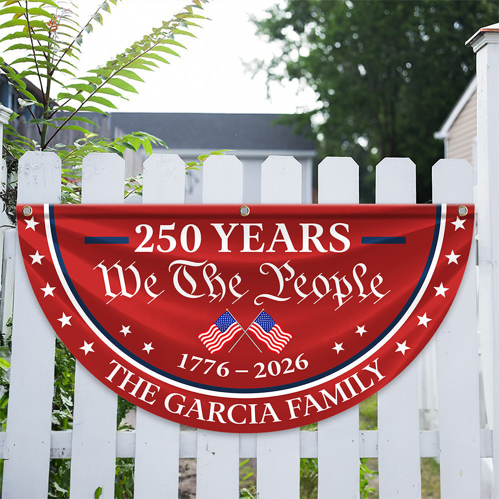 Personalized Family Name Flag 250 Years America Independence Gift