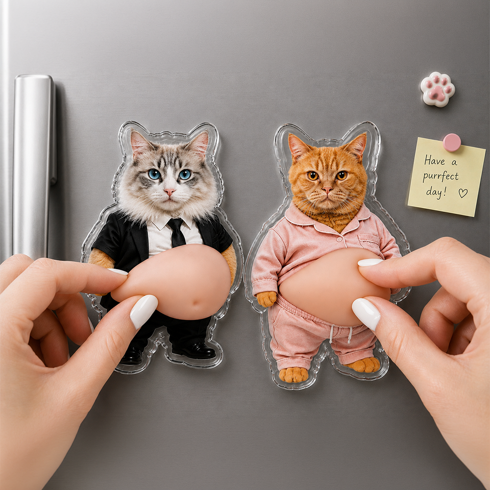 Personalized Funny Photo Squishy Fridge Magnet Gift for Dog Lovers