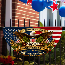 Load image into Gallery viewer, Personalized USA Flag Custom Family Name Gift for 4th of July
