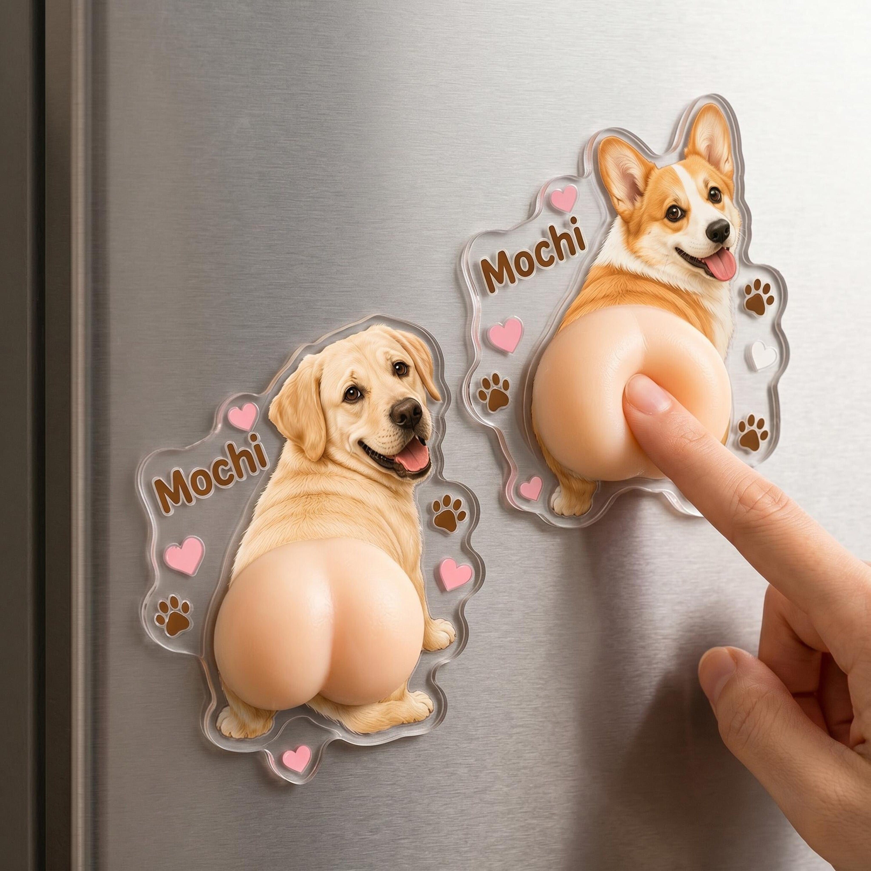 Custom Pet Photo Squishy Fridge Magnet Gift for Dog Lovers