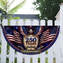 Load image into Gallery viewer, Personalized Family Name Patriotic Flag Custom 250th Birthday Gift
