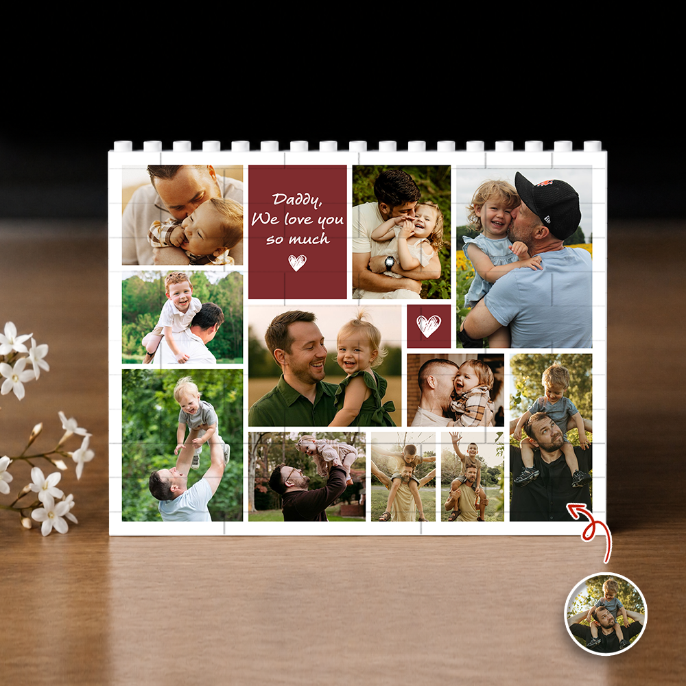 Personalized Photo Collage Puzzle Gift for Dad | Custom Name