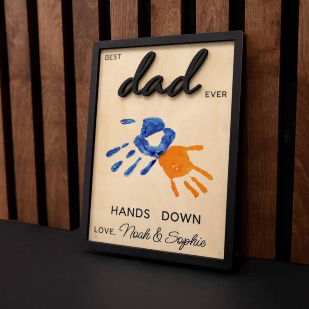 Personalized 2-Layered Wooden Plaque Gift for Dad - Father's Day