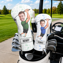 Load image into Gallery viewer, Personalized Funny Golfer Photo Golf Head Cover Unique Gift for Dad
