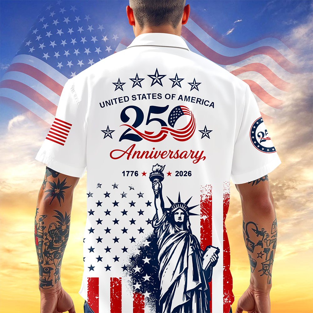 Personalized Hawaiian Shirt USA 250th Anniversary Gift