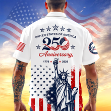 Load image into Gallery viewer, Personalized Hawaiian Shirt USA 250th Anniversary Gift
