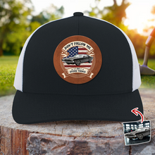 Load image into Gallery viewer, Personalized Car Photo Leather Patch Hat Custom Dad Gift
