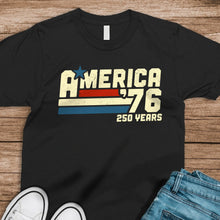 Load image into Gallery viewer, Patriotic 250 Years Vintage T-Shirt Custom Name Gift
