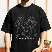 Load image into Gallery viewer, Custom Pet Portrait Line Art Shirt Personalized Gift for Dog Dad
