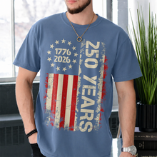 Load image into Gallery viewer, Personalized American Flag Comfort Shirt 250th Anniversary Gift
