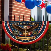 Load image into Gallery viewer, Personalized God Bless America Fan Flag 250 Years Freedom Gift for Family
