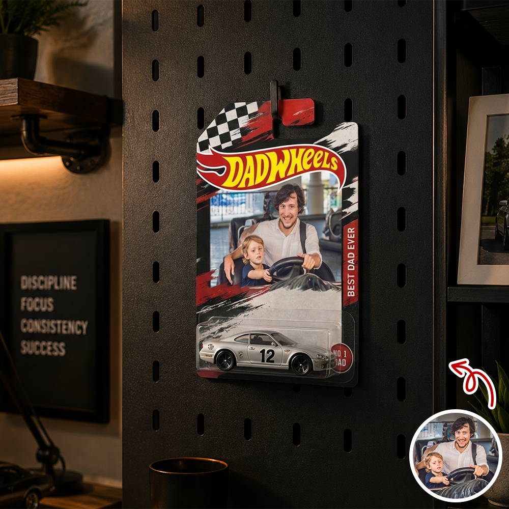Personalized Hot Wheels Photo Gift for Dad Father's Day