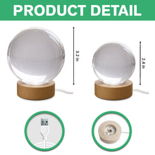 Load image into Gallery viewer, Personalized 3D Engraved Crystal Ball LED Night Light Gift for Family
