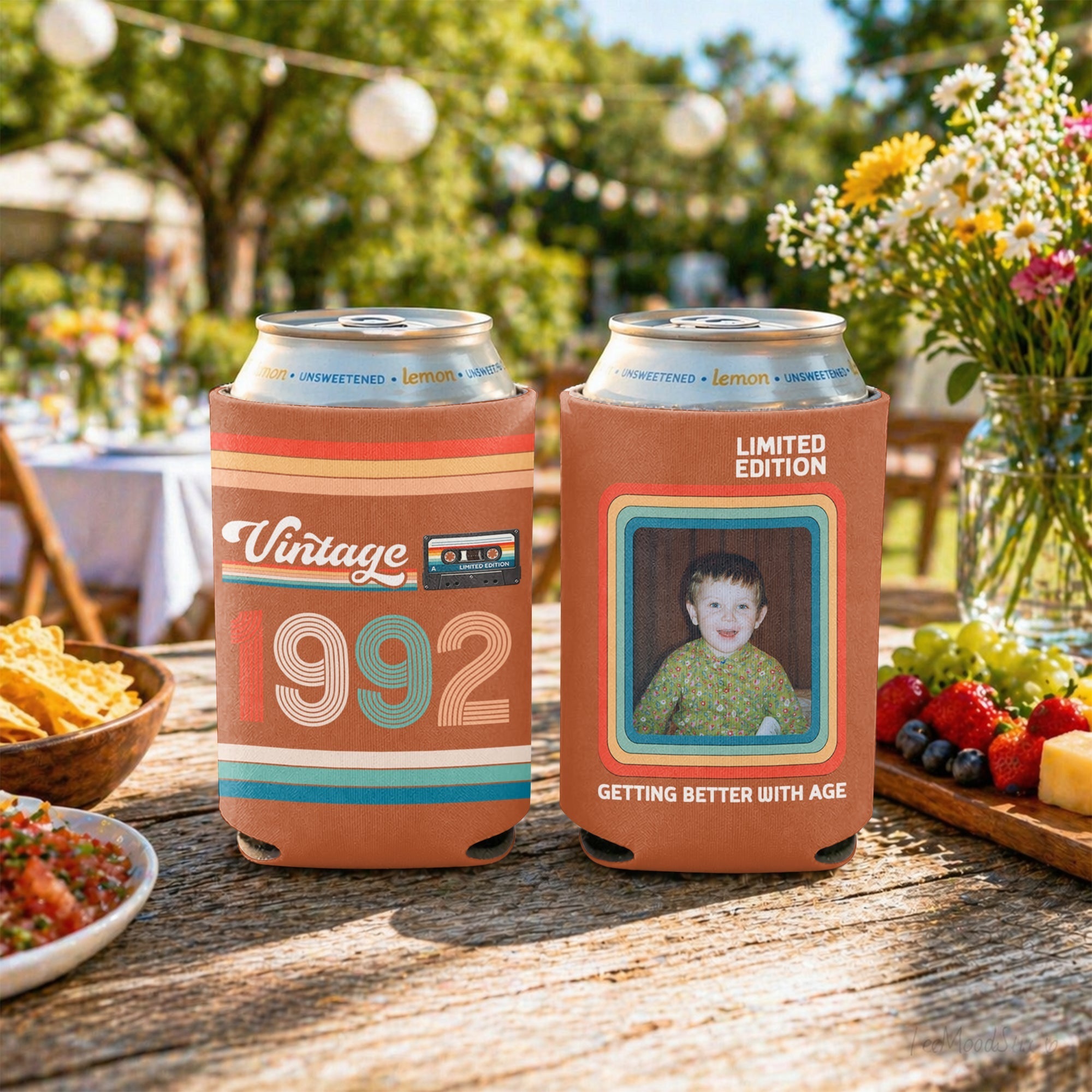 Personalized Photo Can Cooler Custom Gift for Birthday