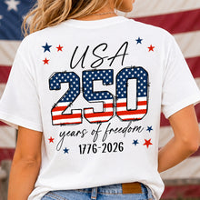 Load image into Gallery viewer, Personalized 250 Years of Freedom T-Shirt Gift for Dad
