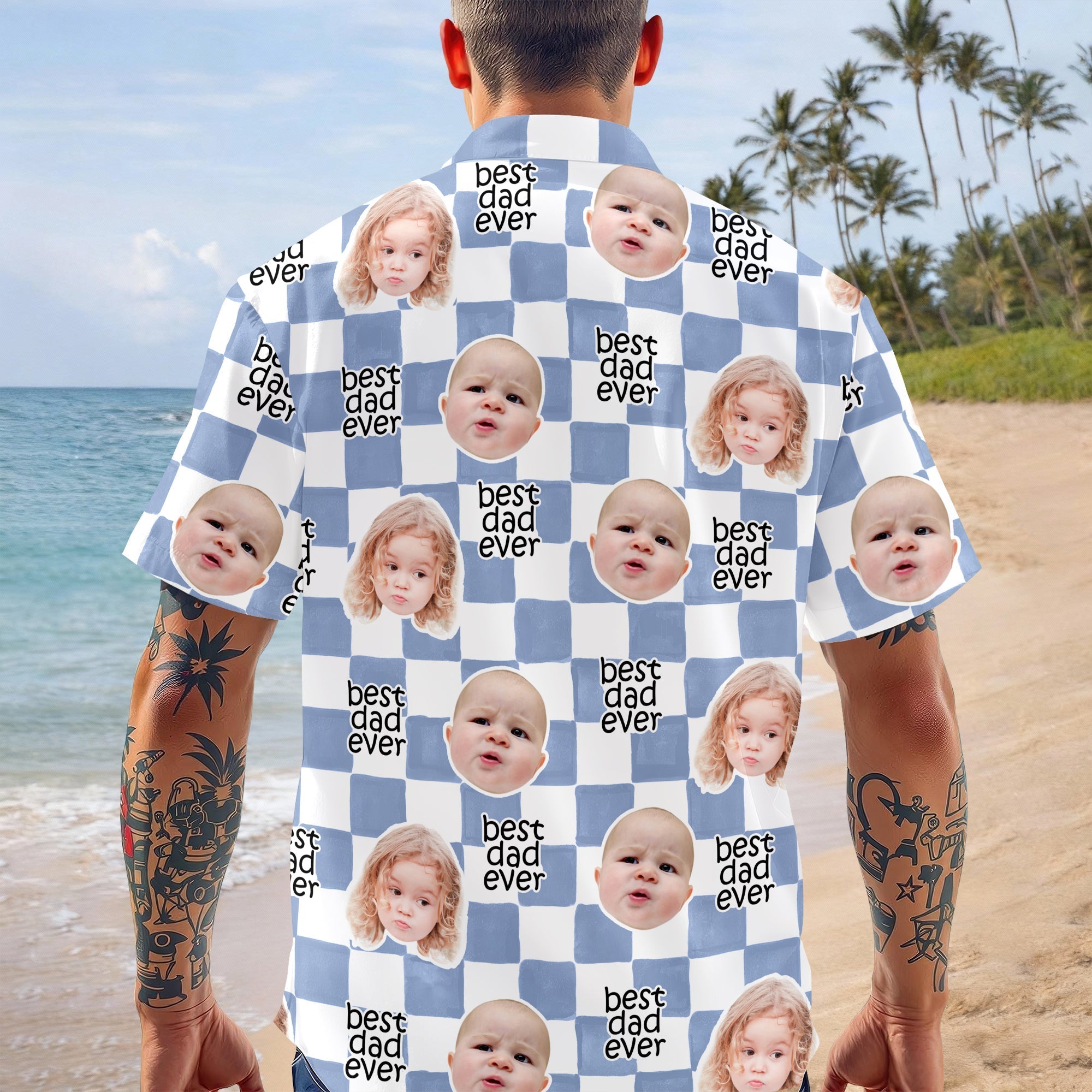 Personalized Retro Hawaii Shirt Best Dad Ever Gift for Father's Day