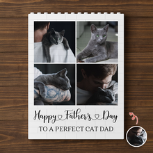Load image into Gallery viewer, Personalized Building Block Photo Gift for Cat Dad Father's Day
