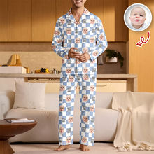 Load image into Gallery viewer, Personalized Baby Face Retro Pajamas Gift for Dad/Mom
