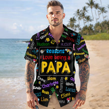 Load image into Gallery viewer, Personalized Hawaiian Shirt Custom Kids Names Gift for Dad
