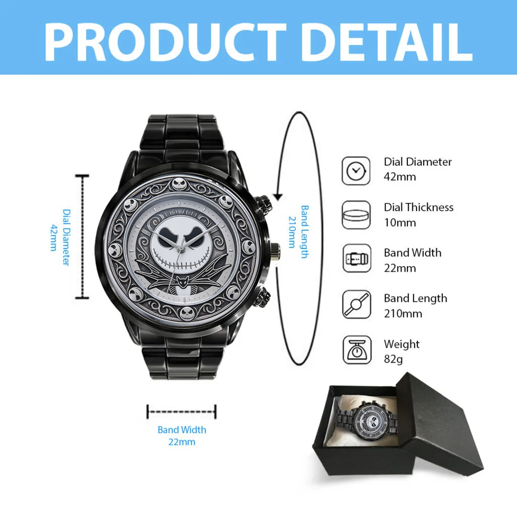 Personalized Skeleton Hand Watch Gift for Movie Fans