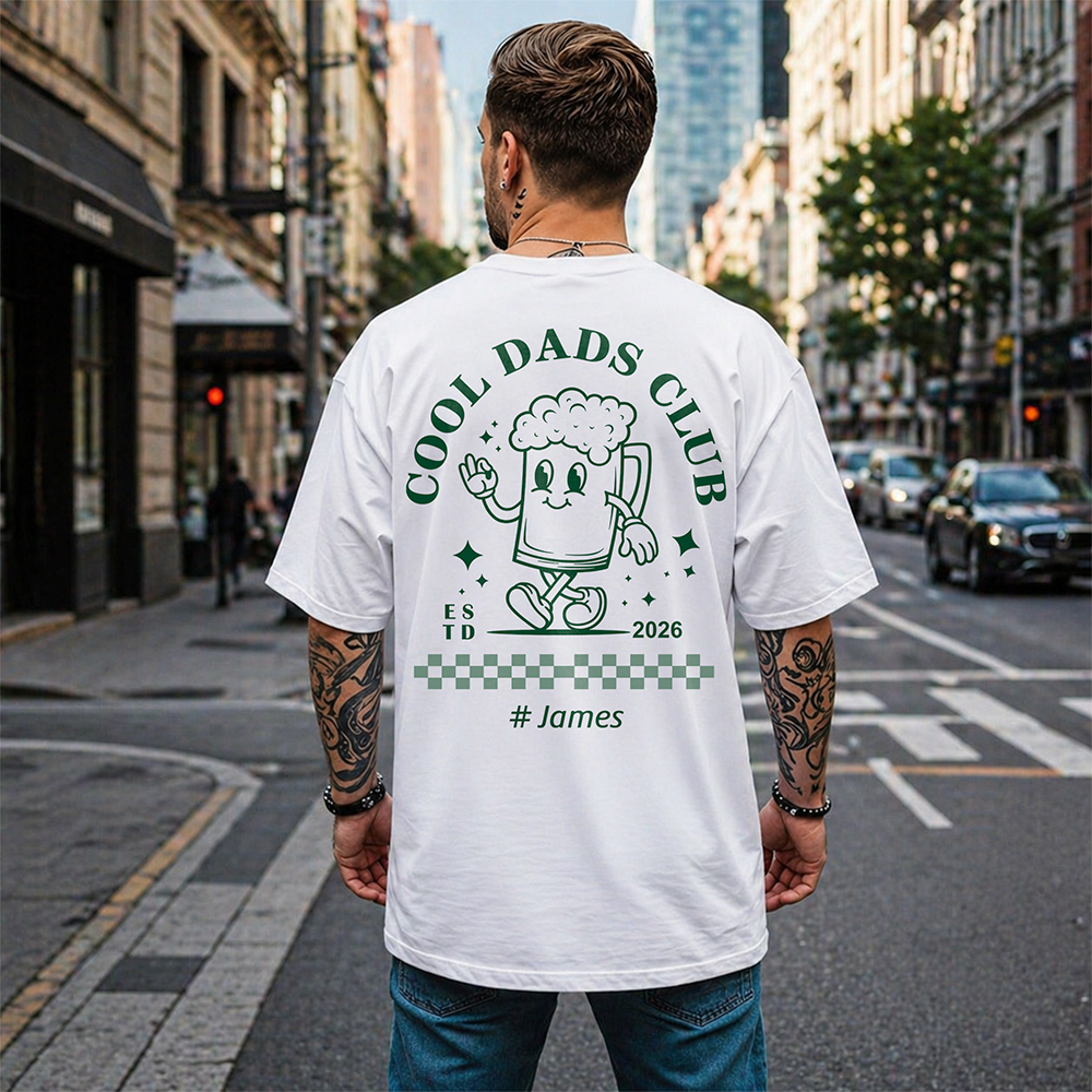 Personalized Cool Dads Club T-Shirt Custom Gift for Father