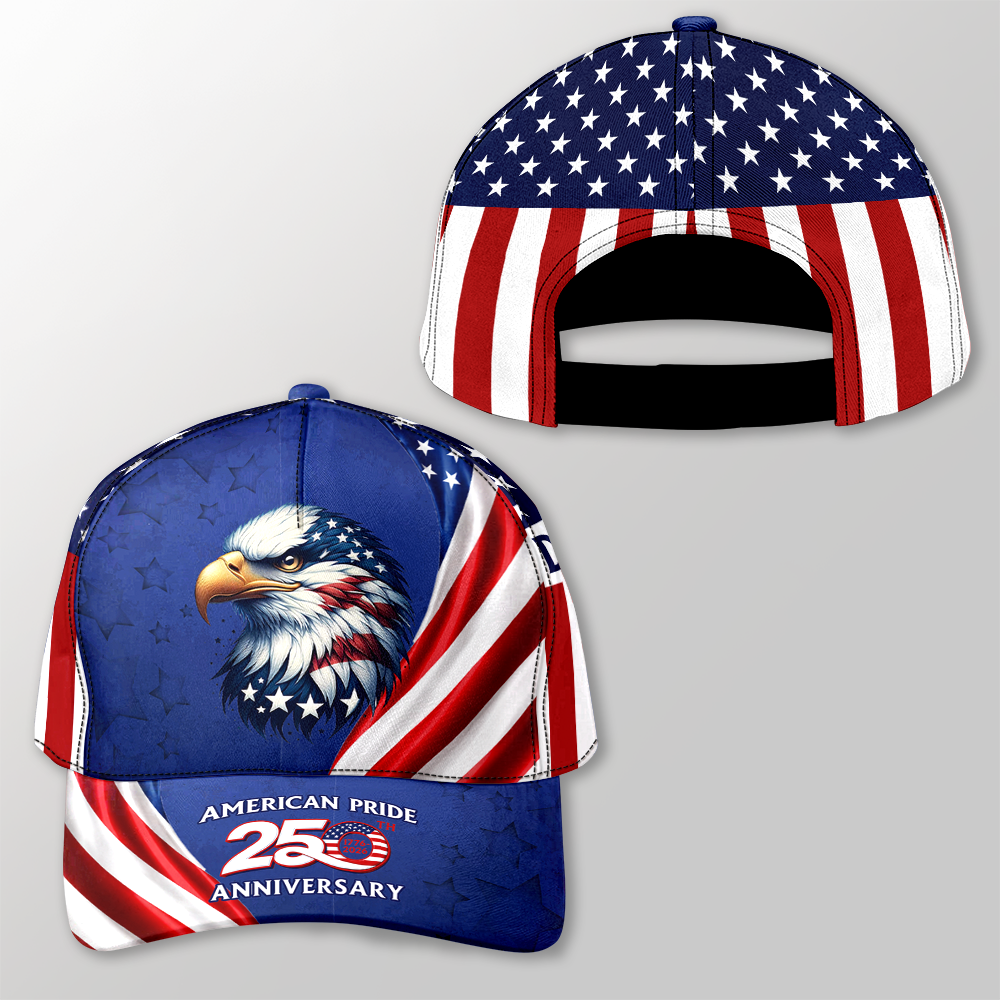 Personalized Eagle Cap Patriotic Gift for Dad 4th of July