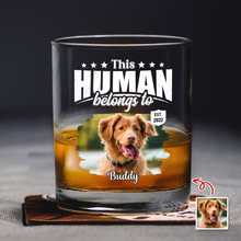 Load image into Gallery viewer, Personalized Rock Glass Custom Pet Photo Gift for Dog Dad
