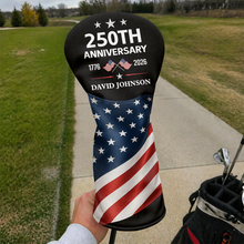 Load image into Gallery viewer, Personalized 250th Anniversary Golf Head Cover Custom Name Gift
