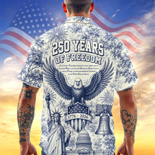 Load image into Gallery viewer, Personalized Patriotic Hawaiian Shirt Custom Design Gift for Dad
