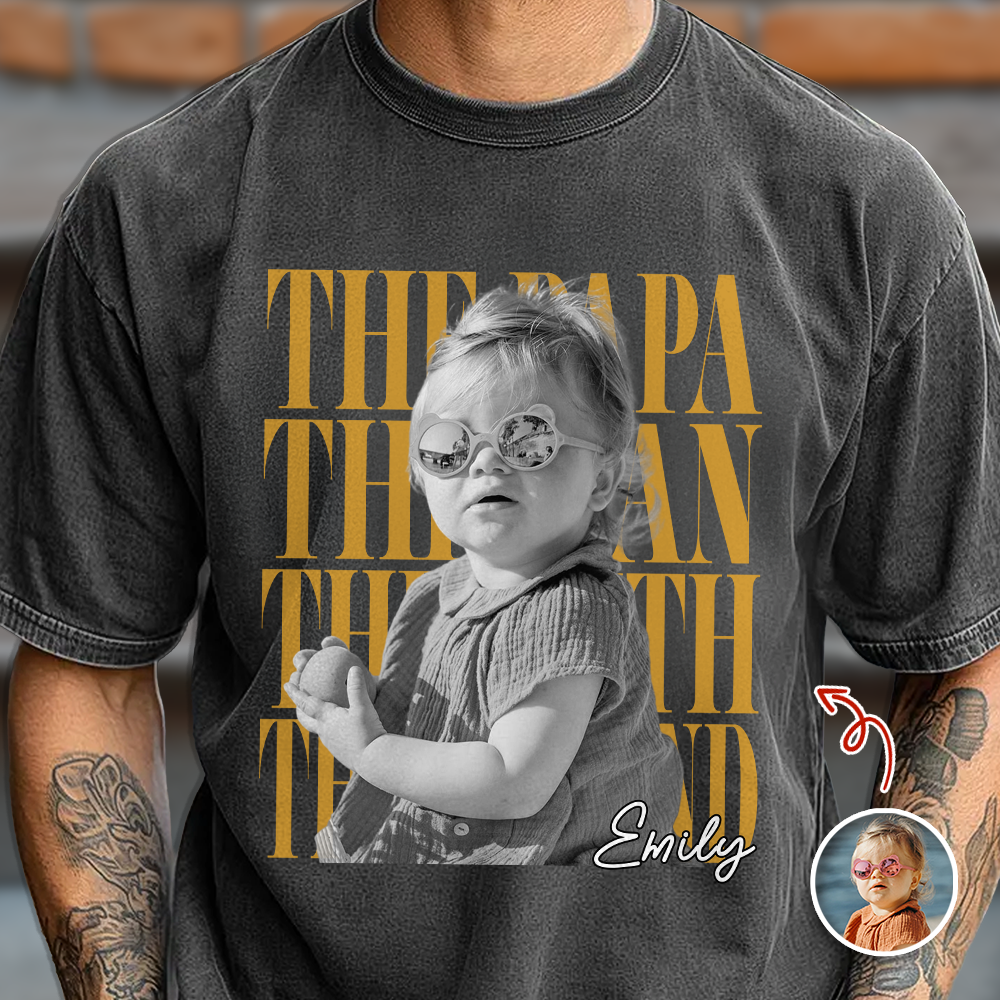 Personalized Photo Comfort Shirt Gift for Dad, Grandpa