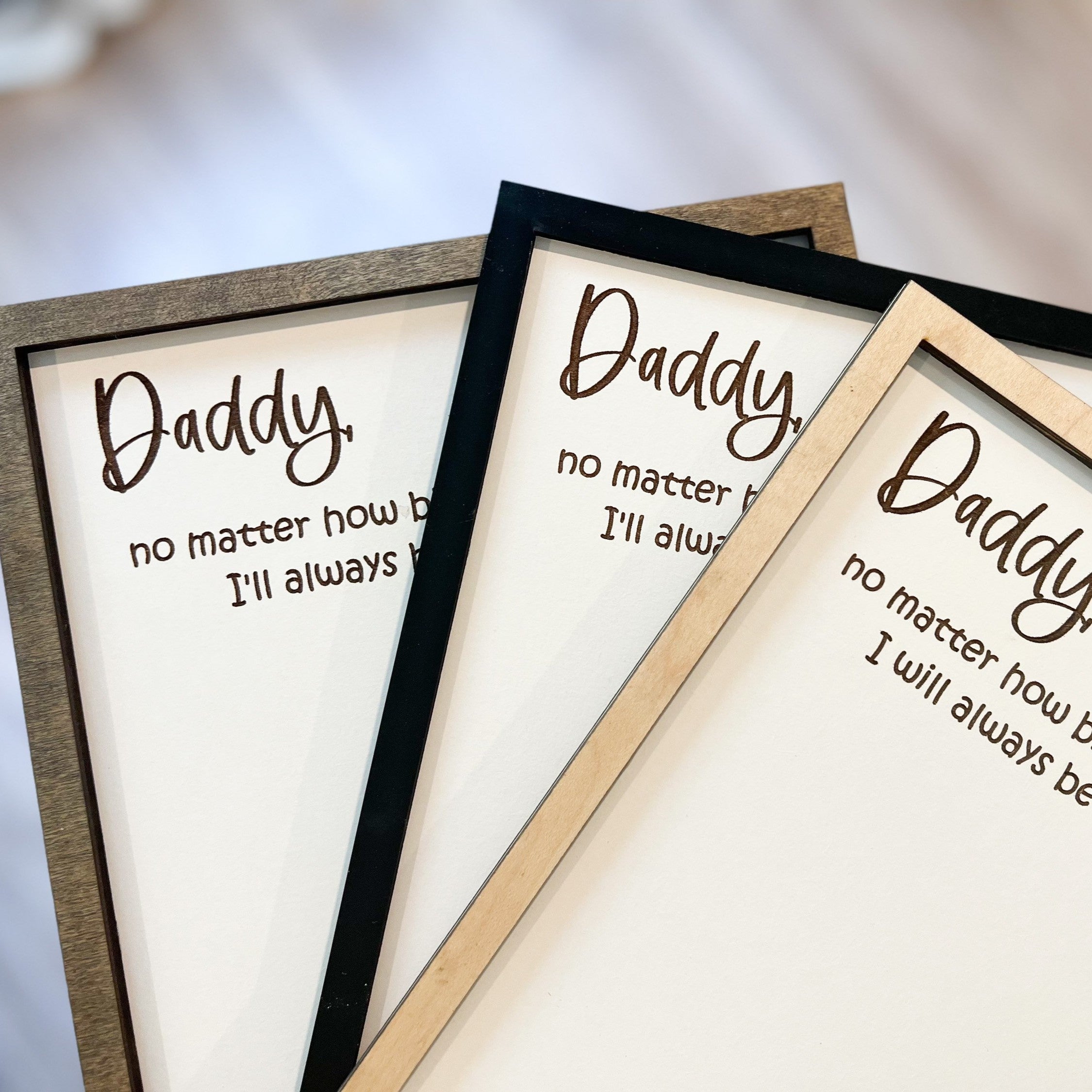 Personalized Wooden Handprint Sign Gift for Dad - Father's Day Plaque
