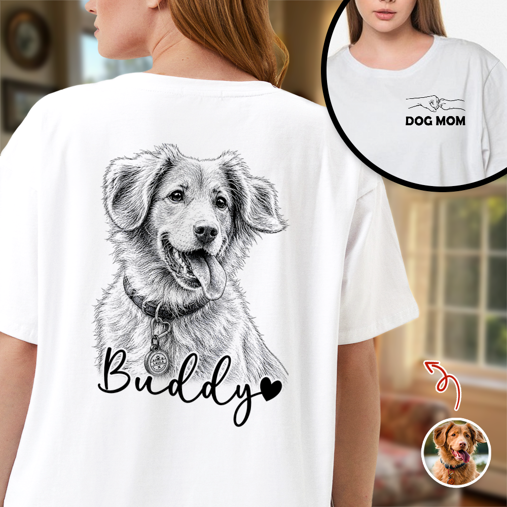 Personalized Dog Dad T-Shirt Custom Photo Gift for Dog Lovers