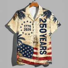 Load image into Gallery viewer, Personalized 250 Years Freedom Hawaiian Shirt Patriotic Gift
