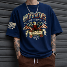 Load image into Gallery viewer, Personalized 250th Anniversary Eagle T-Shirt USA Gift
