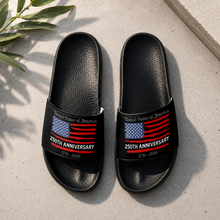 Load image into Gallery viewer, Personalized Eagle Slide Sandals 250th Anniversary Gift for Dad

