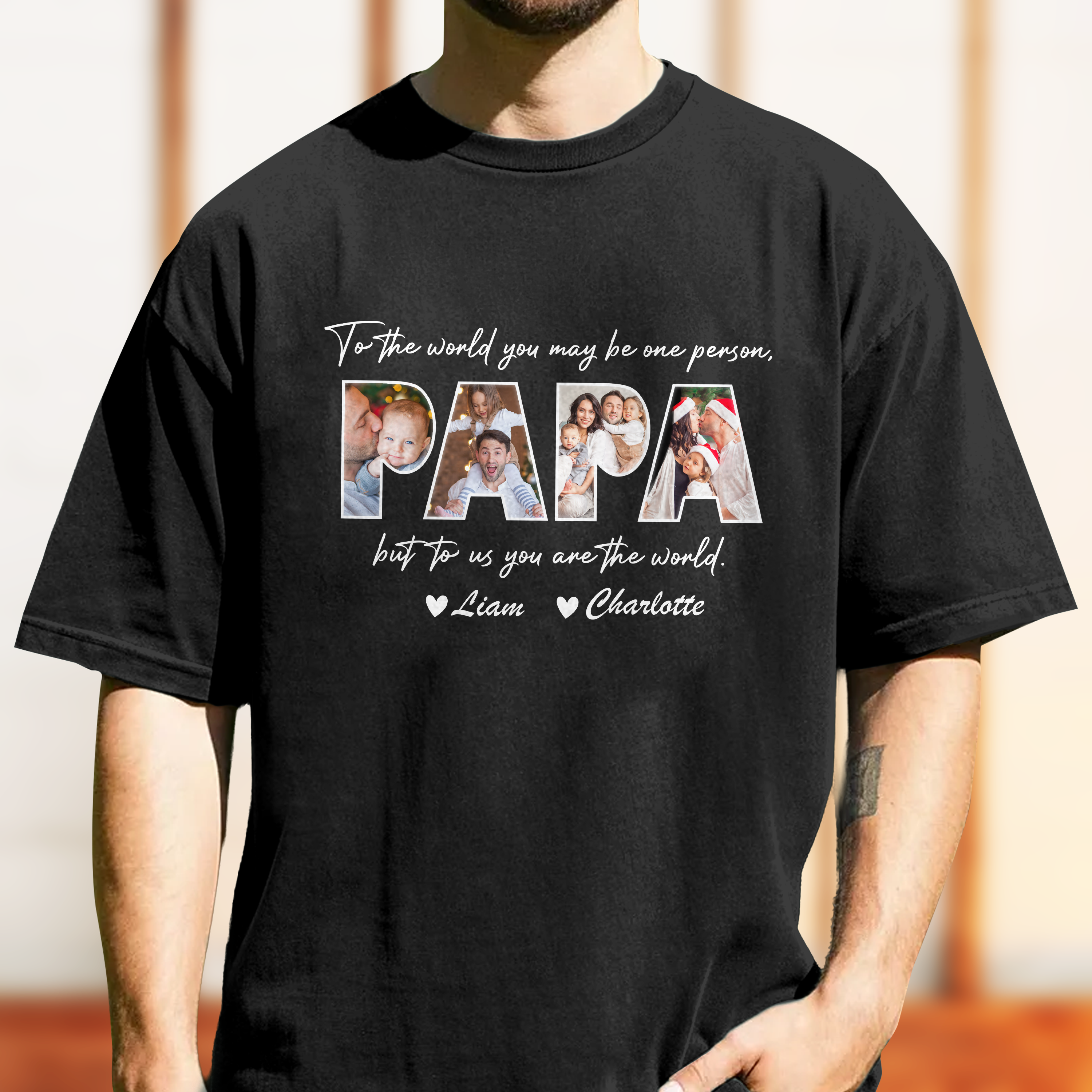 Custom Photo Comfort Shirt Gift for Dad Father's Day