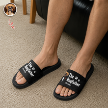 Load image into Gallery viewer, Personalized Dog Dad Slide Sandals Custom Photo Gift Idea
