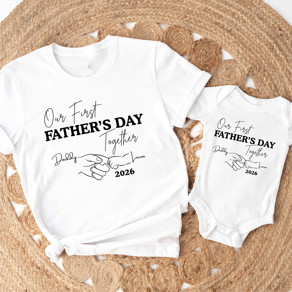 Personalized Matching Father & Child T-Shirt Set Gift