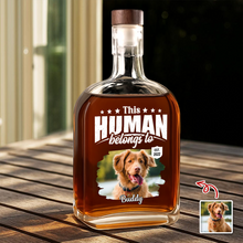Load image into Gallery viewer, Personalized Photo Whiskey Bottle Custom Name Gift for Pet Lovers
