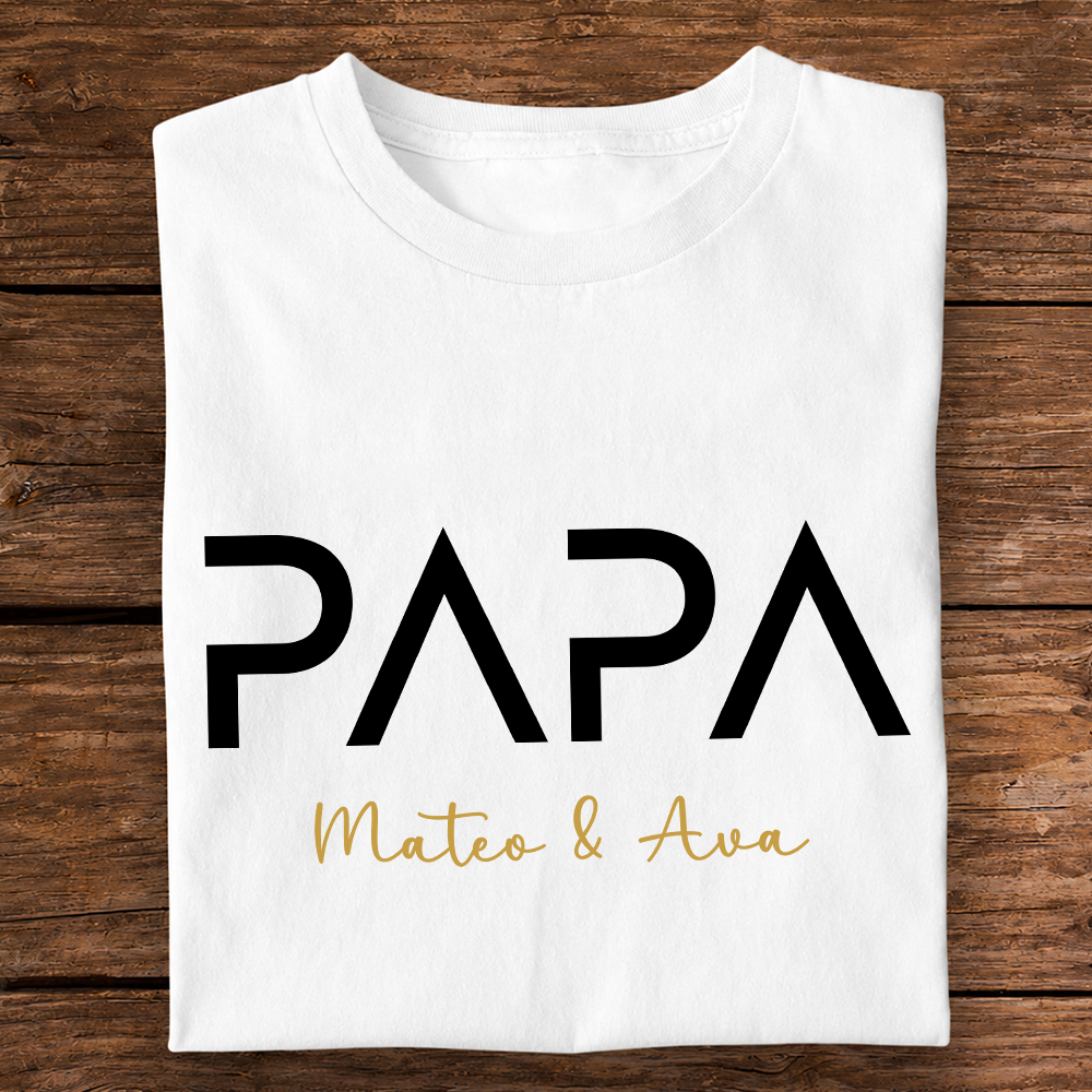 Personalized Bright Shirt Custom Name Gift for Papa Dad
