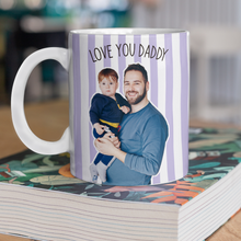 Load image into Gallery viewer, Personalized Photo Coffee Mug Custom Gift for Dad New Dad
