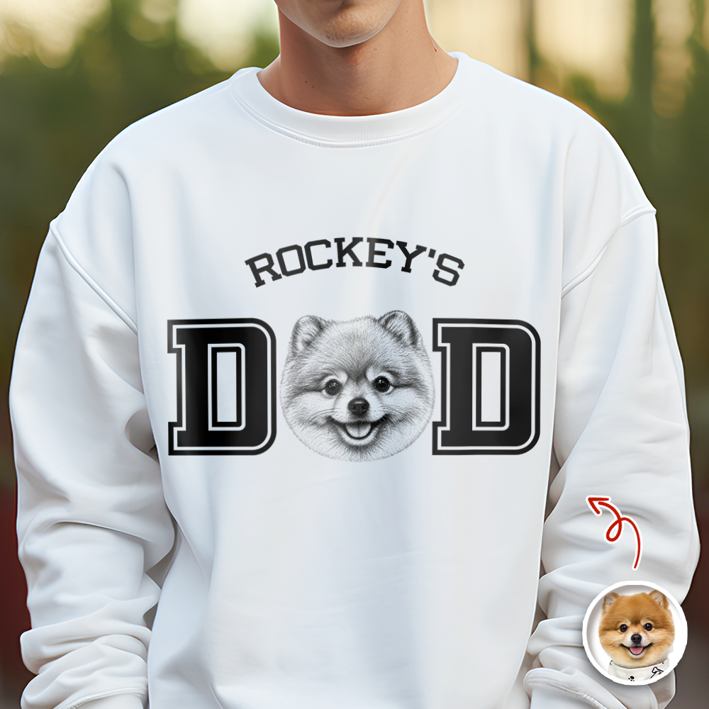 Custom Photo T-Shirt for Dog Dad Personalized Father's Day Gift