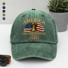 Load image into Gallery viewer, Personalized Washed Denim Baseball Cap 4th of July Gift
