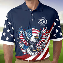 Load image into Gallery viewer, Personalized American Pride Eagle Polo Shirt Gift for Dad
