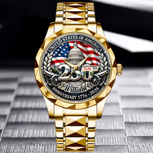 Load image into Gallery viewer, Personalized Men's Wrist Watch USA 250th Anniversary Gift for Patriots
